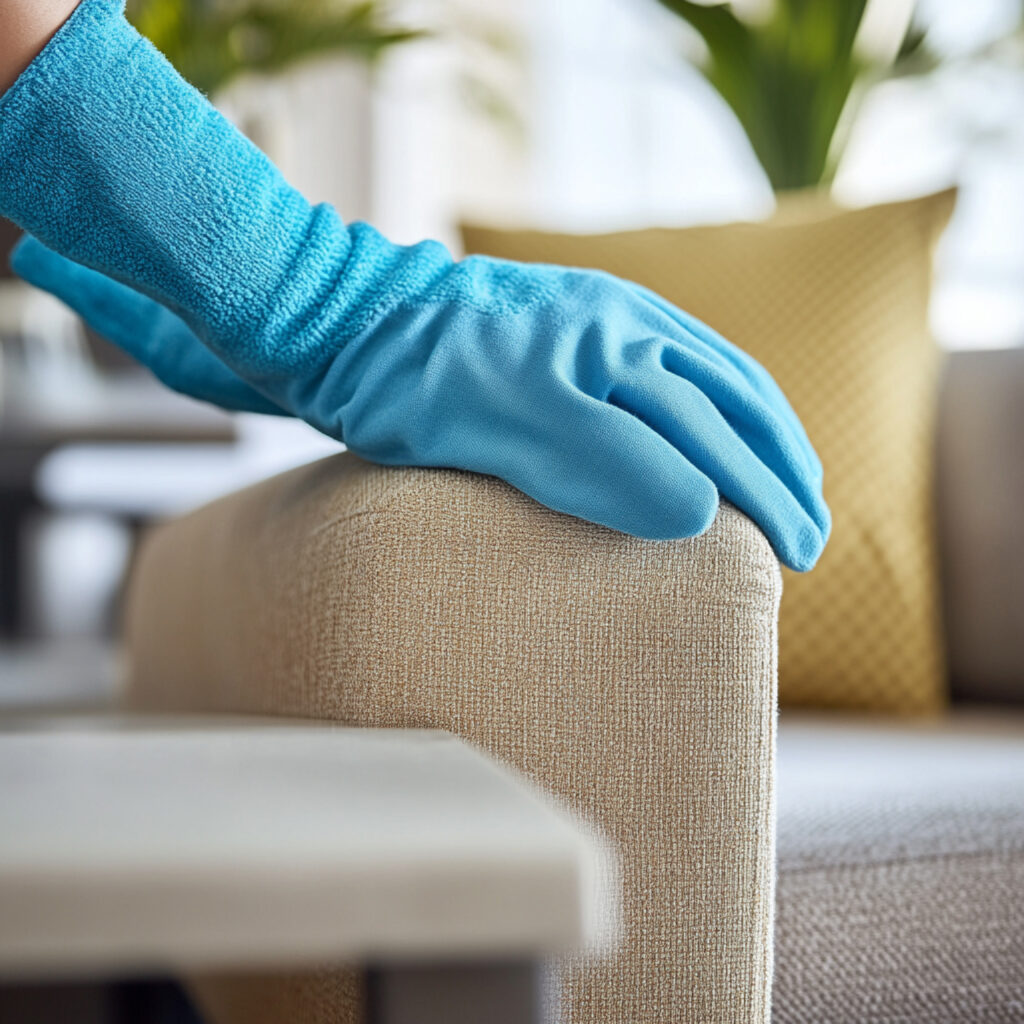 person-cleaning-cushions-fabric-upholstered-dining-chair